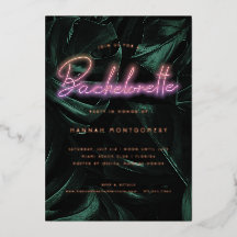 Lavish Tropical Palms | Neon Lights Bachelorette