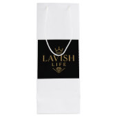 Lavish Wine Gift Bag  Wijn Cadeautas (Achterkant)