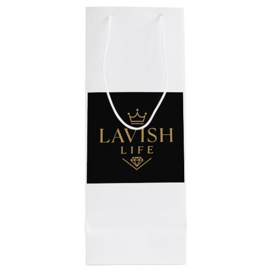 Lavish Wine Gift Bag  Wijn Cadeautas (Achterkant)