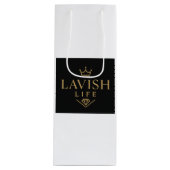 Lavish Wine Gift Bag  Wijn Cadeautas (Voorkant)