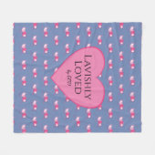 LAVISHLY LOVED Christelijk Fleece Deken (Voorkant (Horizontaal))