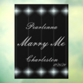 Lavishly op Monogram Wedding Diamond Light Marry Raamsticker (Vel 3)