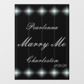 Lavishly op Monogram Wedding Diamond Light Marry Raamsticker (Vel)