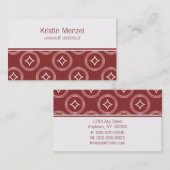 Lavishly Romantic Visitekaartje, Maroon Visitekaartje (Voorkant / Achterkant)