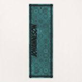 LavishlyOn Aqua Mannen monogram tandwielen Yogamat (Voorkant)