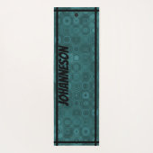LavishlyOn Aqua Mannen monogram tandwielen Yogamat (Achterkant)