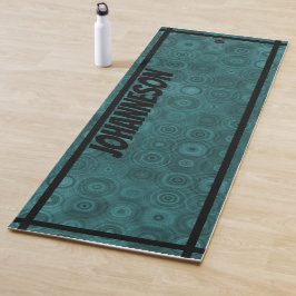 LavishlyOn Aqua Mannen monogram tandwielen Yogamat