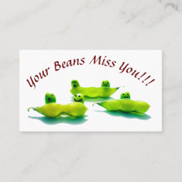 LavishlyOn Beans Attendance/Miss You Card Visitekaartje