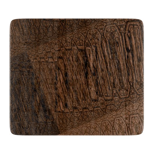 LavishlyOn Brown Black Textured Color Block Snijplank (Voorkant)