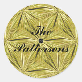 LavishlyOn  Gold Diamond Cut Seal Ronde Sticker