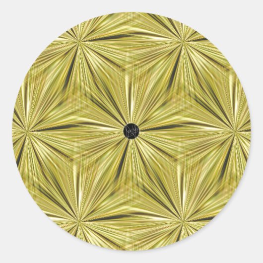 LavishlyOn Gold Diamond Cut Seal Ronde Sticker (Voorkant)