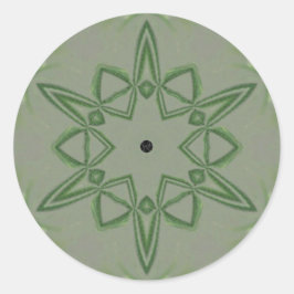 LavishlyOn Green Celtic Knot Star Ronde Sticker