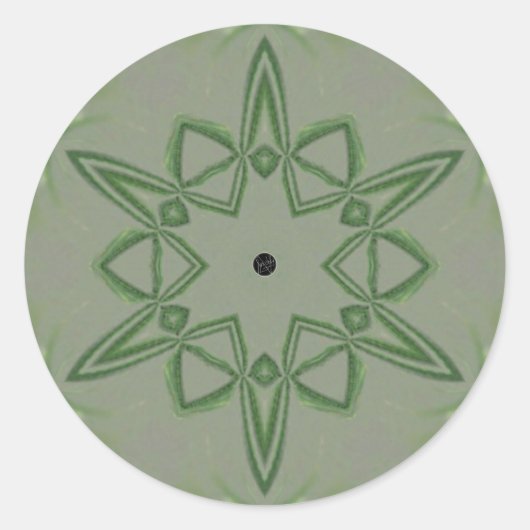 LavishlyOn Green Celtic Knot Star Ronde Sticker (Voorkant)