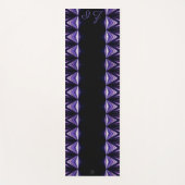 LavishlyOn Monogram Black Paars Pipging Yogamat (Voorkant)
