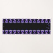 LavishlyOn Monogram Black Paars Pipging Yogamat (Voorkant (horizontaal))