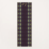 LavishlyOn Monogram Black Yellow Pipging Yogamat (Voorkant)