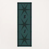 LavishlyOn Monogram Mannen Aqua Starfish Yogamat (Voorkant)