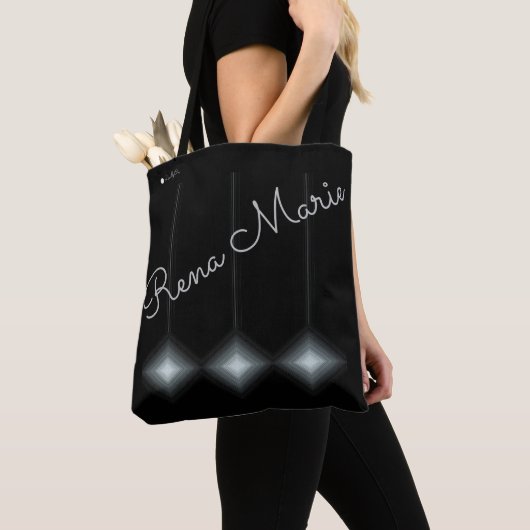 LavishlyOn Monogram Modern Contemmodern diamant T Tote Bag (Dichtbij)