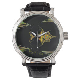 LavishlyOn Multi-Colored Peace Watch Horloge