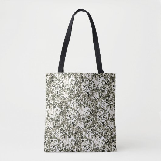 LavishlyOn Original Winter White Camo Tote Bag (Voorkant)