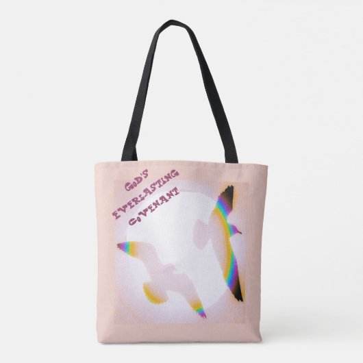 LavishlyOn Rainbow Birds Sun Sky Tote Bag (Achterkant)