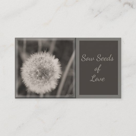 LavishlyOn Sow Seeds of Love Dandelion Note Visitekaartje (Voorkant)