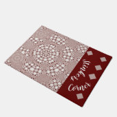 LavishlyOn Stellar Gingham Red White Dog Cat Pet Deurmat (Schuin)