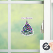 LavishlyOp blauwe Paarse roze kerstboom Raamsticker (Huis)