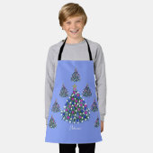 LavishlyOp blauwe Paarse roze kerstboom Schort (Gedragen)