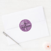 LavishlyOp  Paars Ornament Ronde Sticker (Envelop)