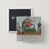 Lavoisier, Comite de Surete Generale Vierkante Button 5,1 Cm (Voorkant /achterkant)
