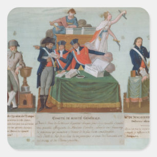 Lavoisier, Comite de Surete Generale Vierkante Sticker
