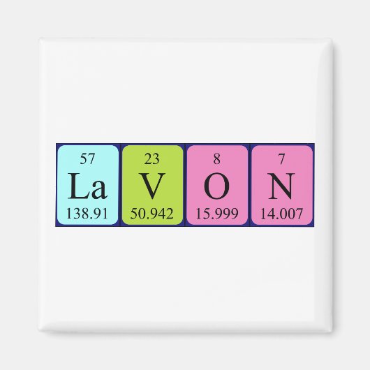Lavon periodieke lijstnaam magnet (Voorkant)