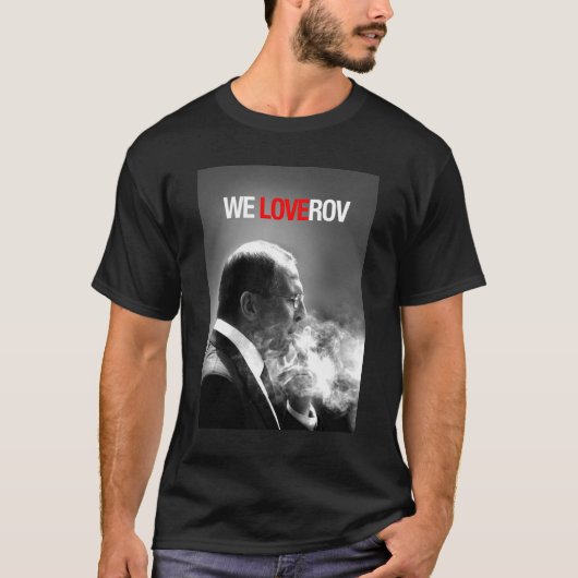 Lavrov Portret Russia Politiek T-shirt (Voorkant)