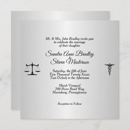 Law and Medicine Union Red Rose Kaart (Voorkant / Achterkant)