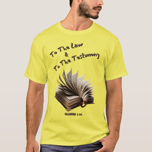 Law and Testimony Unisex T-shirt (Voorkant)