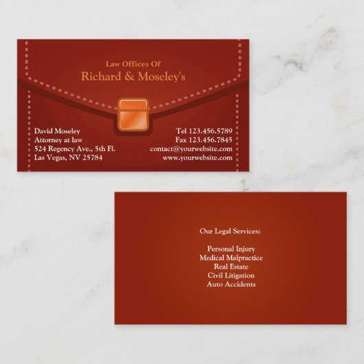 Law Briefcase Visitekaartje (Voorkant / Achterkant)