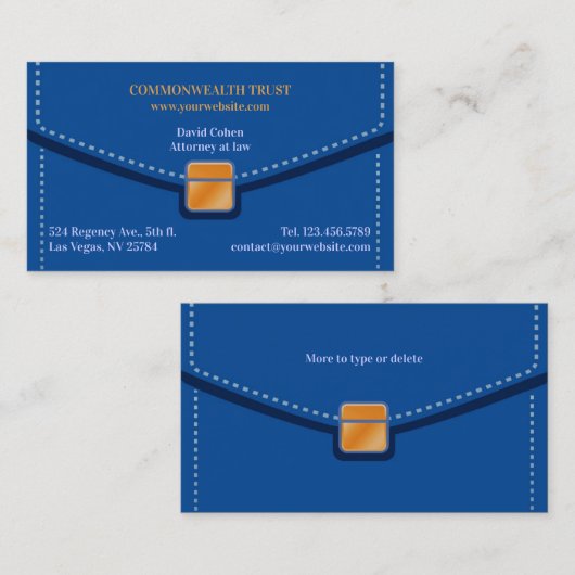 Law Briefcase Visitekaartje (Voorkant / Achterkant)