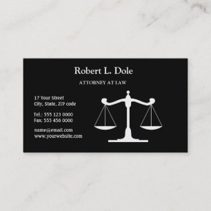 Law BusinessCard Black Visitekaartje