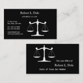 Law BusinessCard Black Visitekaartje (Voorkant / Achterkant)