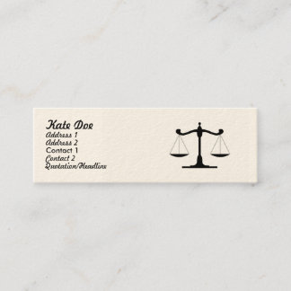 Law BusinessCard Skinny Mini Visitekaartje
