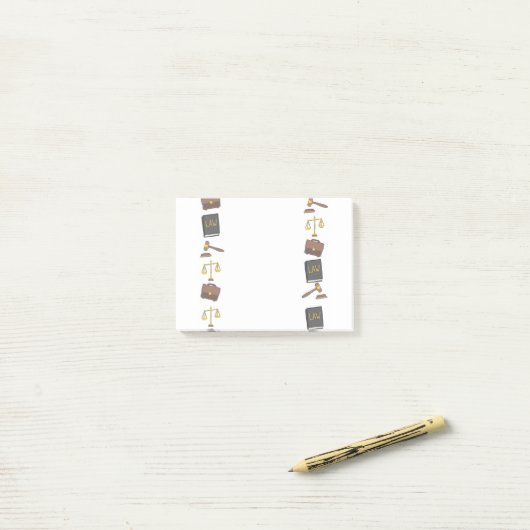 Law design notitieblok post-it® notes (Op bureau)