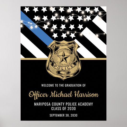 Law Enforcement Officer Police Graduation Welcome Poster (Voorkant)