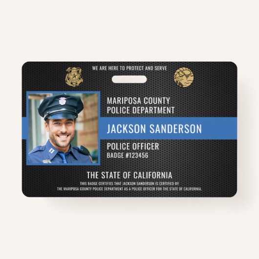 Law Enforcement Police Department Employee ID Badge (Voorkant)