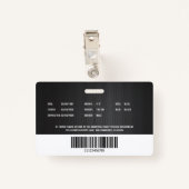 Law Enforcement Police Department Employee ID Badge (Achterkant met clip)