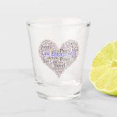 Law Enforcement Word Cloud Shot Glass Glas (Voorkant)