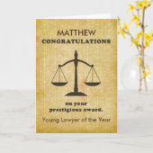 Law Field Award winnende felicitaties, persoonlijk Kaart (Gele Bloem)