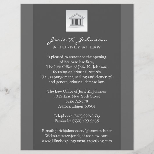 Law Firm Announcement Flyer (Voorkant)