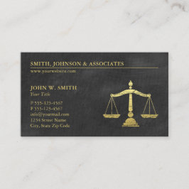 Law Firm Scales of Justice Gold (effect) Advocaten Visitekaartje