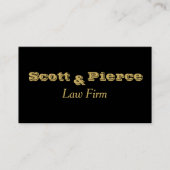 Law Firma Black Bold Gold Letters Visitekaartje (Voorkant)